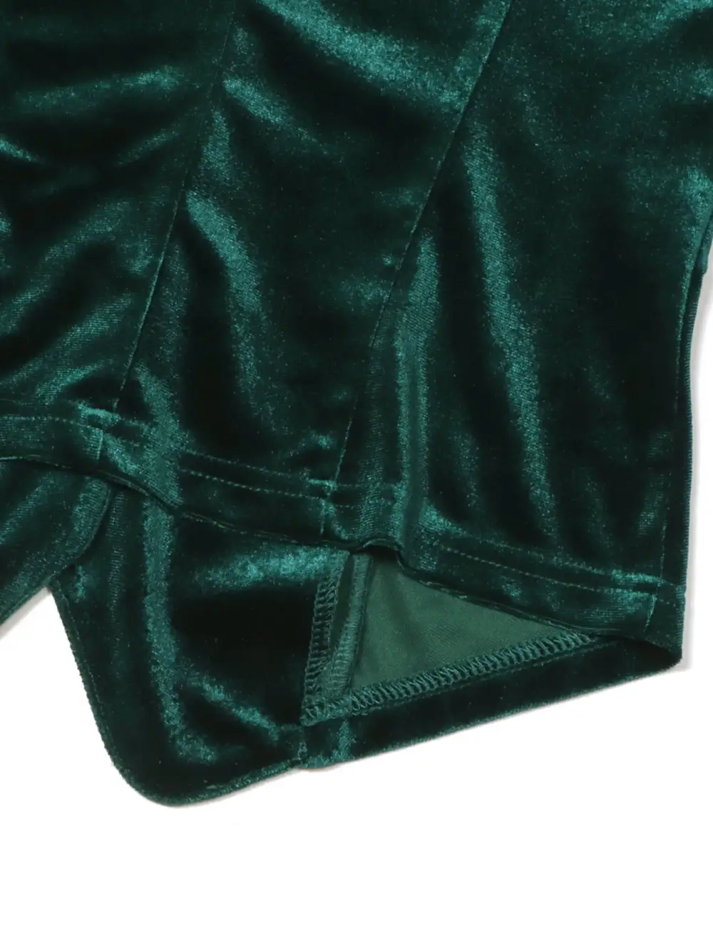 Velvet Lace Trim Button-Down Vest