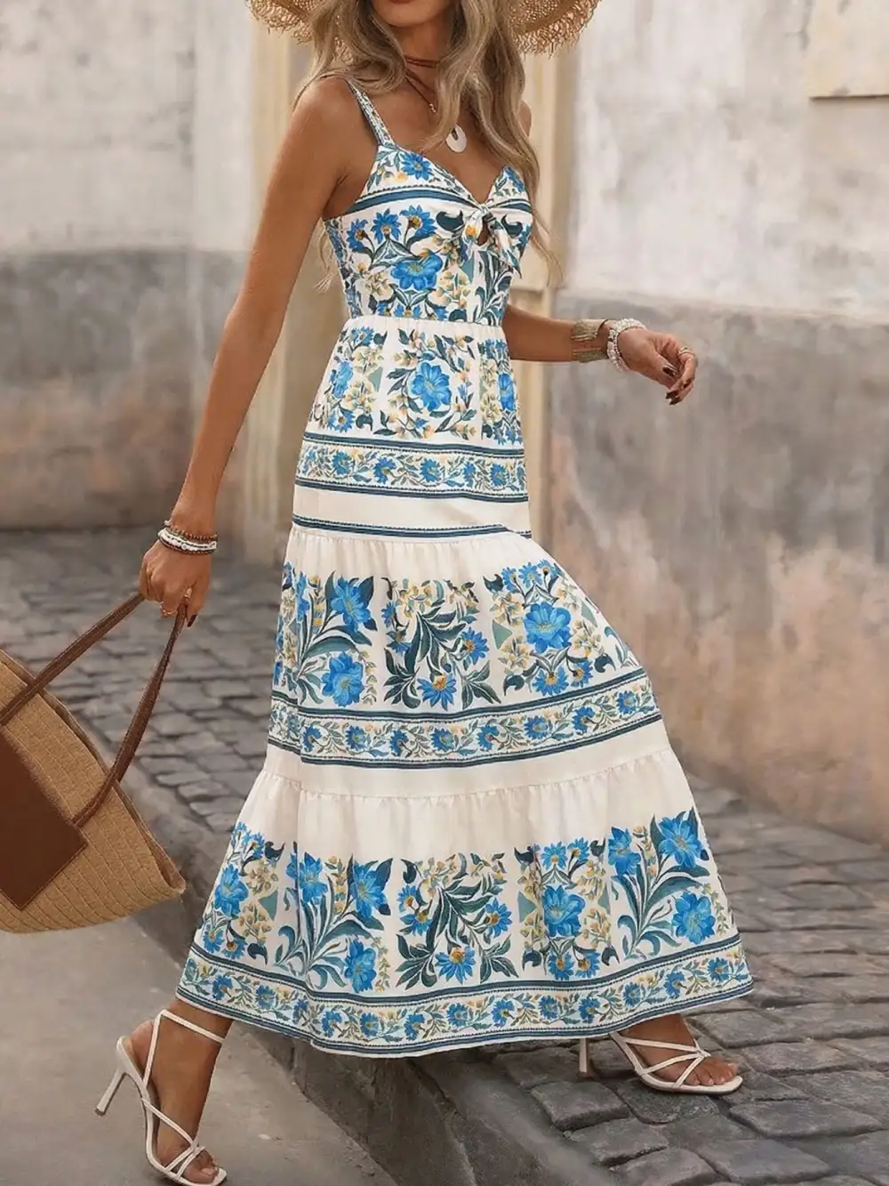 Soft Touch Floral Printed Maxi Dress