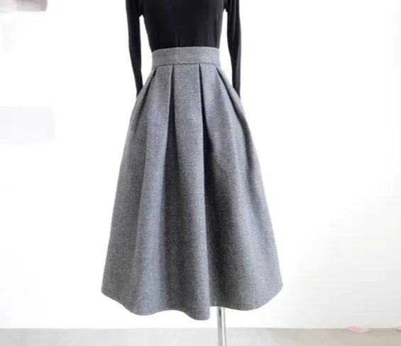 Everyday Casual Wool Skirt