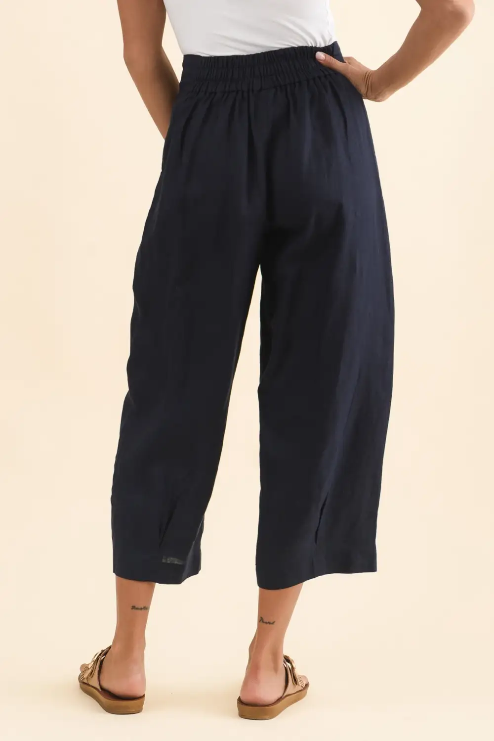 Linen Pants With Mid Rise