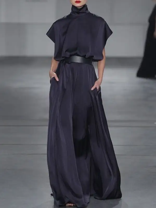 Raglan Sleeve Neck Maxi Dress