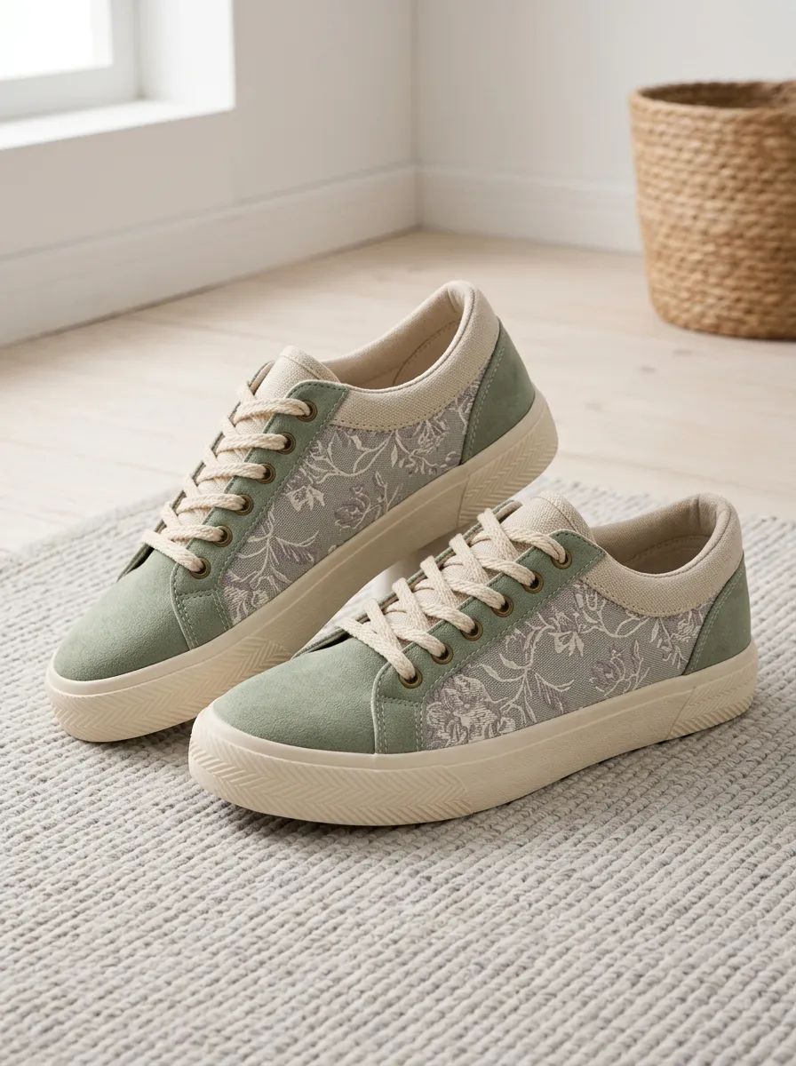 Women's Floral Botanical Street Skate Shoes
