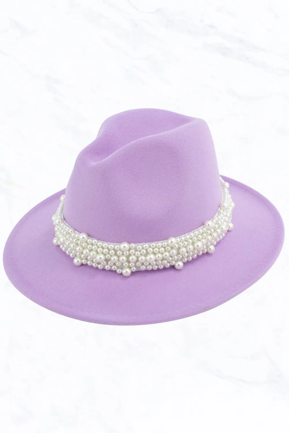 New Style Fashion Fedora Jazz Hat with Wide Pearl Belt
