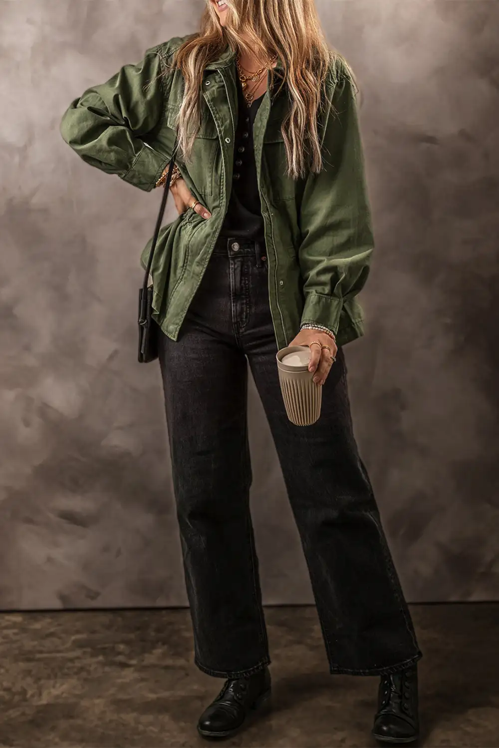 Zip Front Button Front Snap Front Jacket