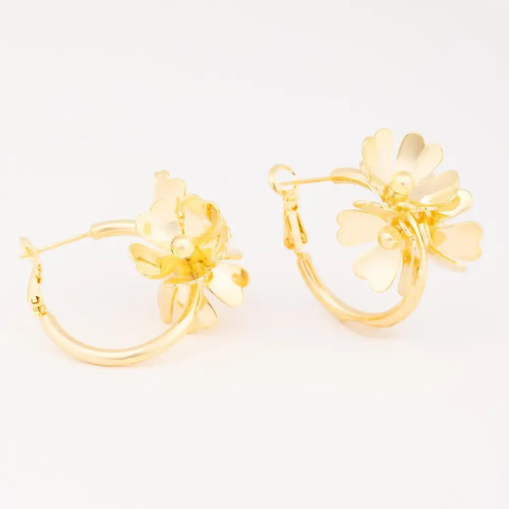 Floral Hoop Earrings