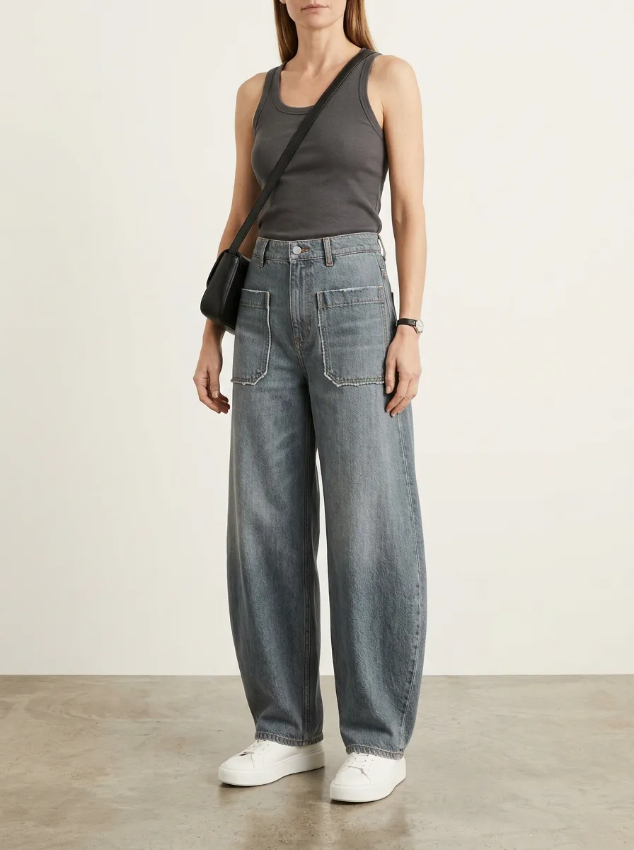 Women's Wide Leg Casual Denim Jeans