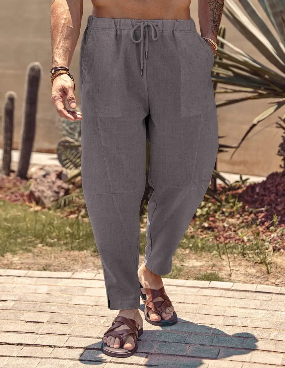 Workwear Drawstring Waist Pants