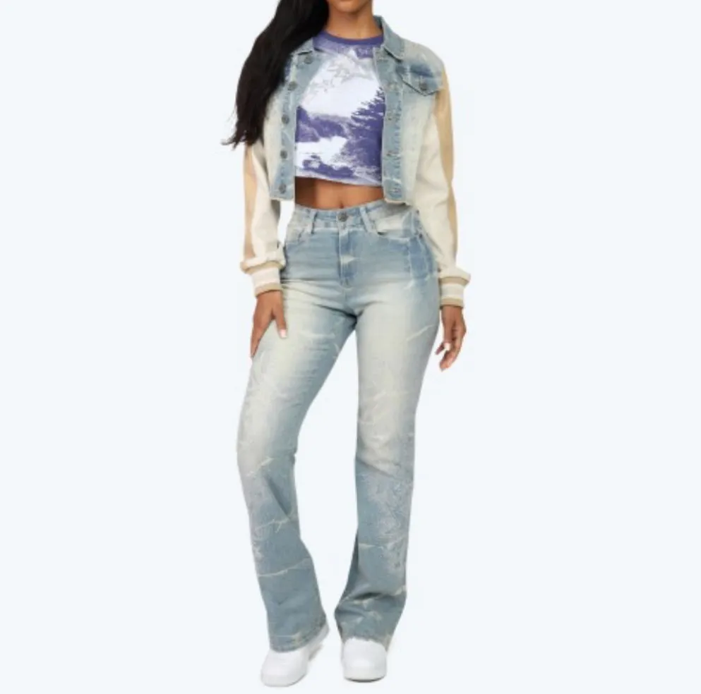 Everyday Rhinestone Embedded Women's Pants Set
