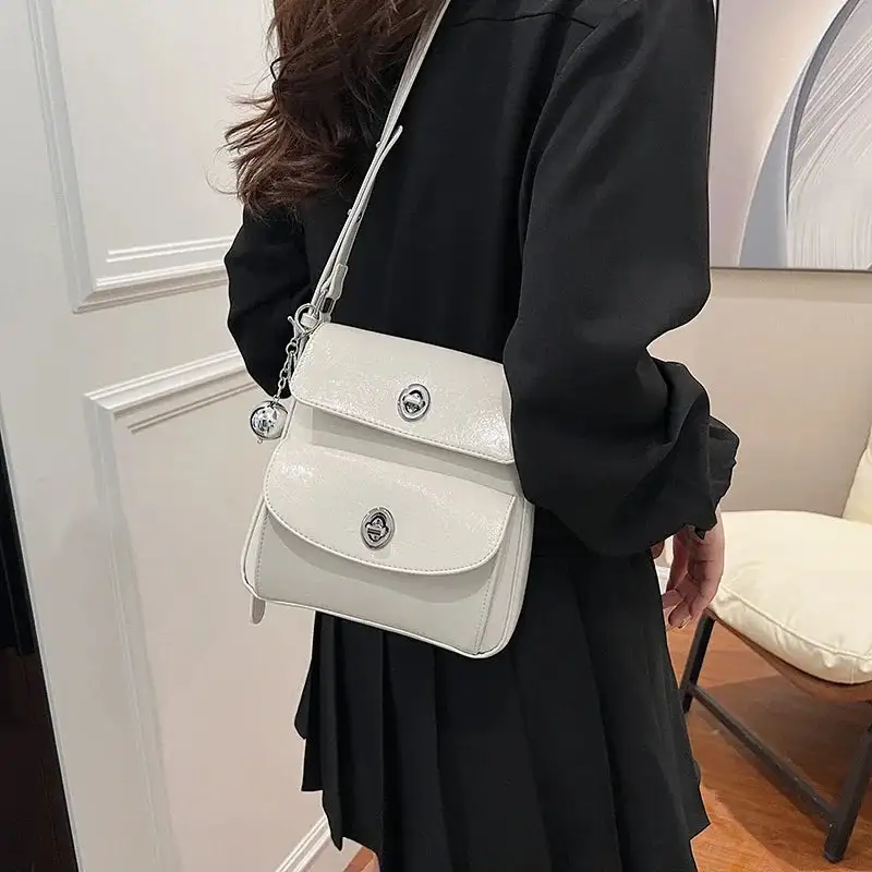 Chic Minimalist White Crossbody Bag