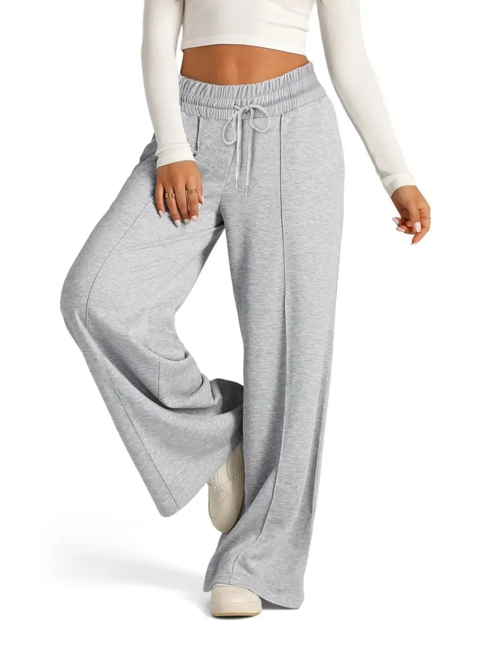 Full Size Drawstring Relaxed Fit Wide Leg Pants Plus Size