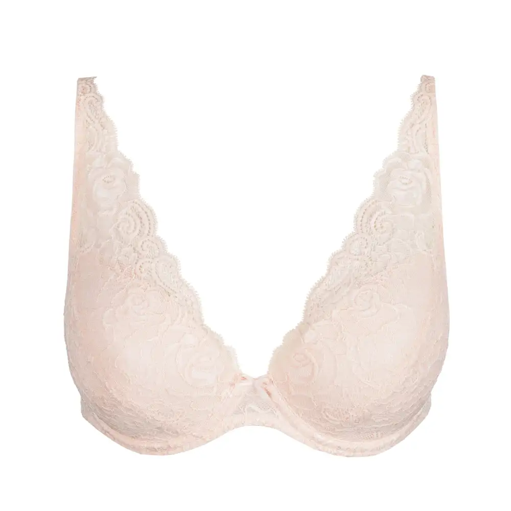 Women's Push-Up Leotard Back Adjustable Straps Lace Triangle Rounded Shape Bra