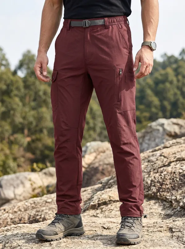 Men's Multi-Pocket Quick-Dry Travel Zip-Pocket Cargo Pants