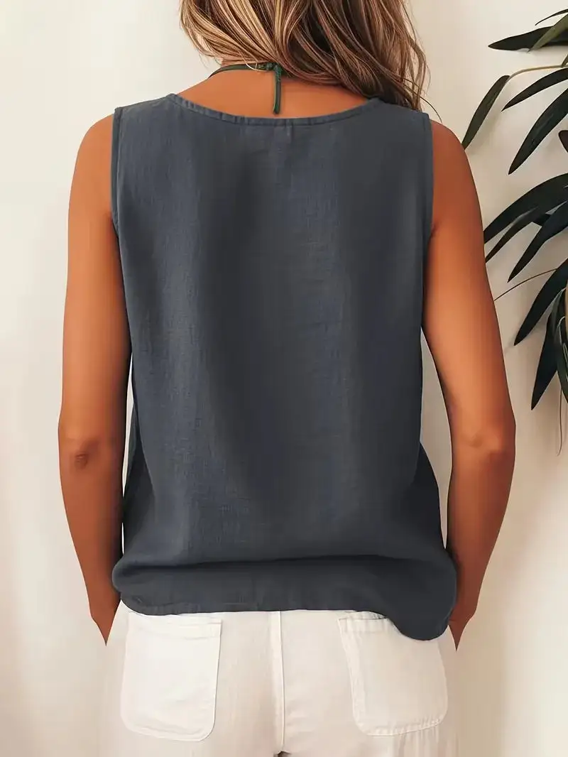 Button Detail Everyday Blouse