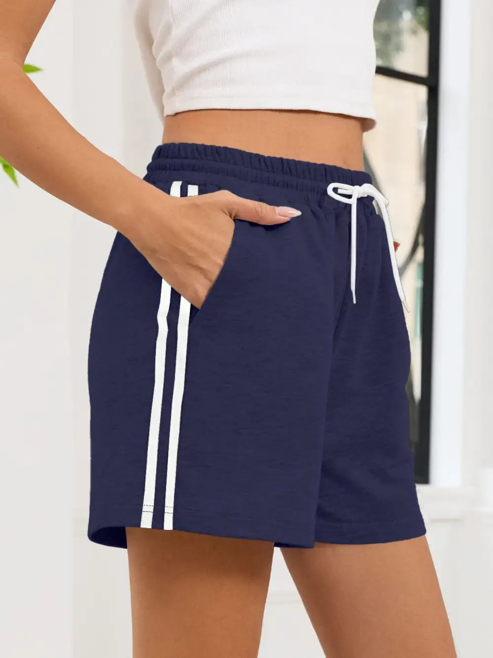 Boutique Drawstring Waist Shorts