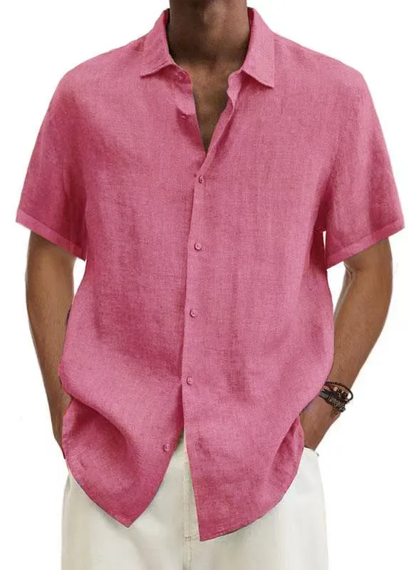 Easy Fit Short Sleeve Button Front Shirt