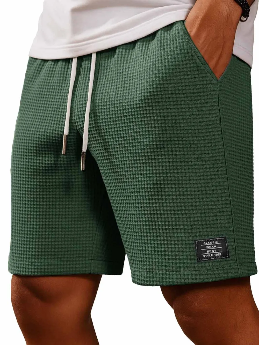 Relaxed Textured Knit Pocket Shorts