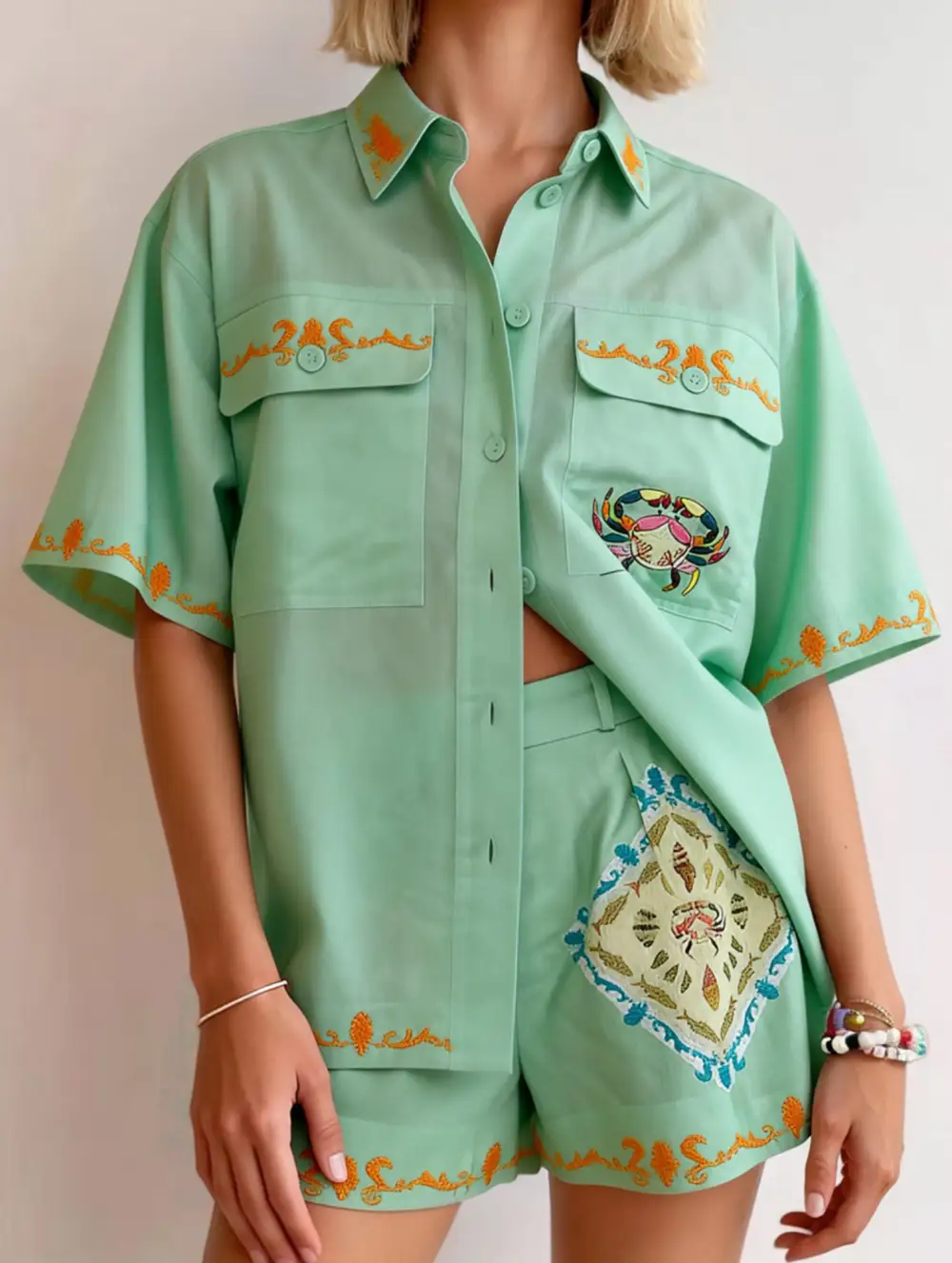 Linen Shirt Set