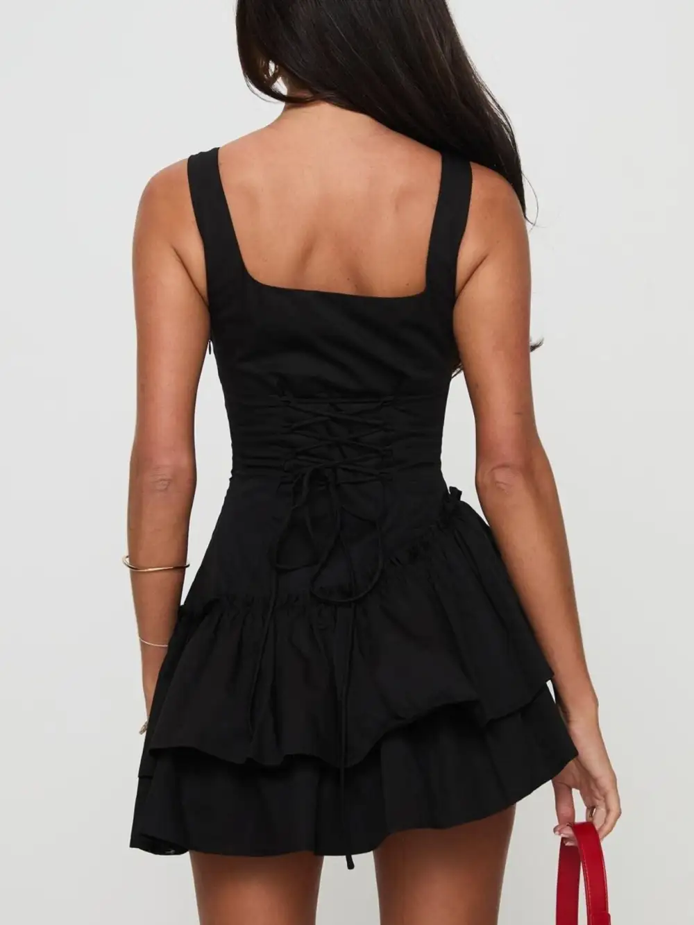 Balanced Detail Ruffle Mini Dress