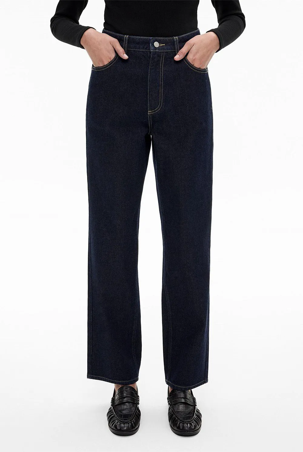Retro Denim Long Pants