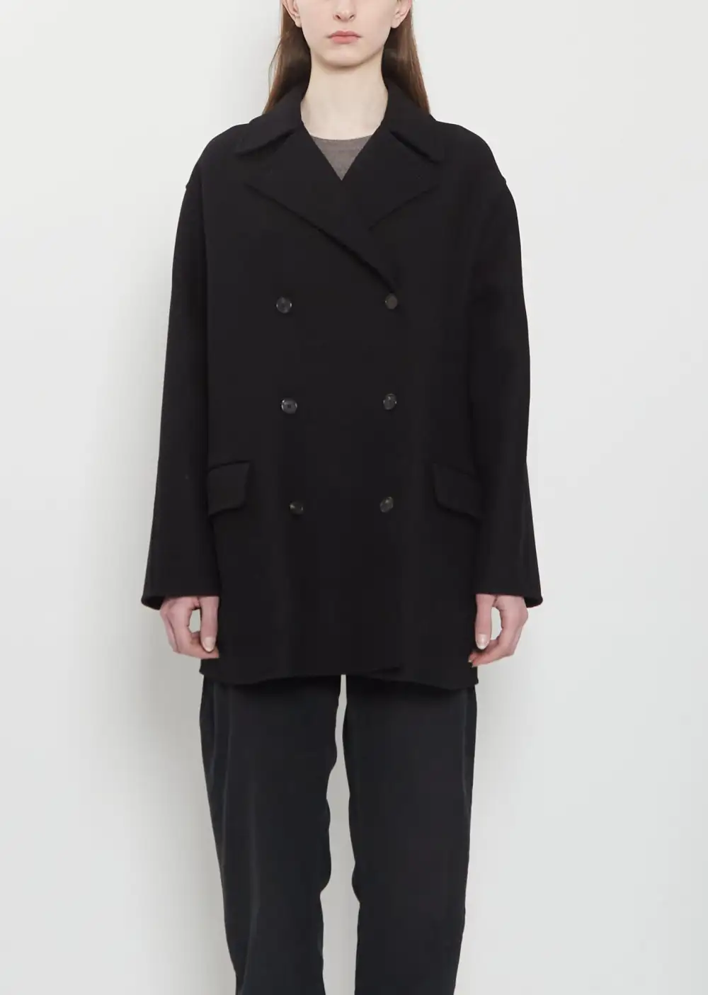 Women's Classic Cashmere Notch Lapel Double Breasted Coat