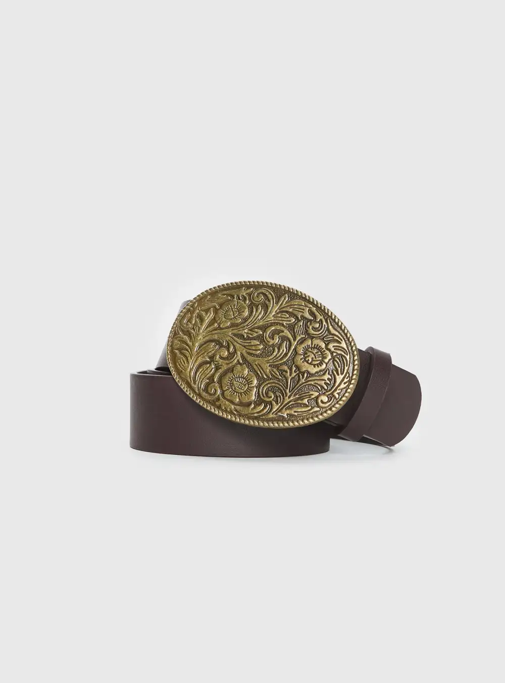 Buckle Faux Leather Weekend Belt