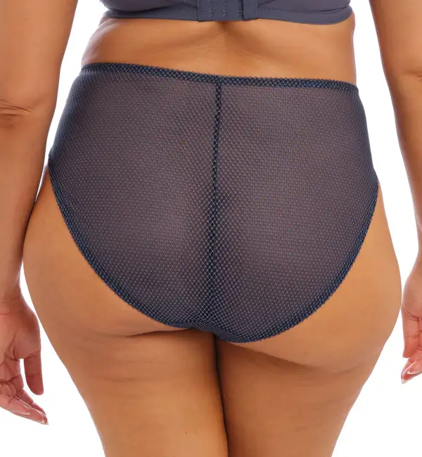 High-Waist Lace Mesh High-Leg Brief Panty