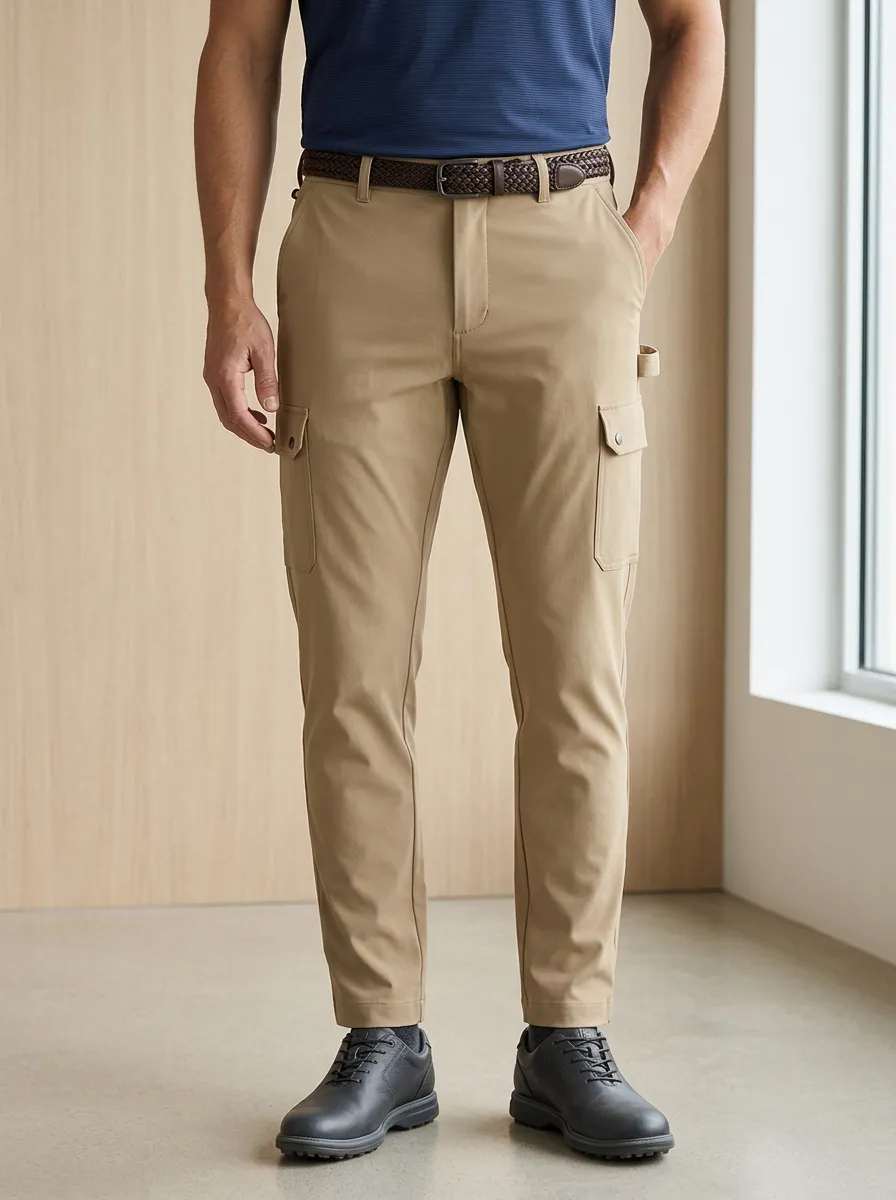 Refined Men'S Golf Lover Cargo Printed Pants Golf Wear