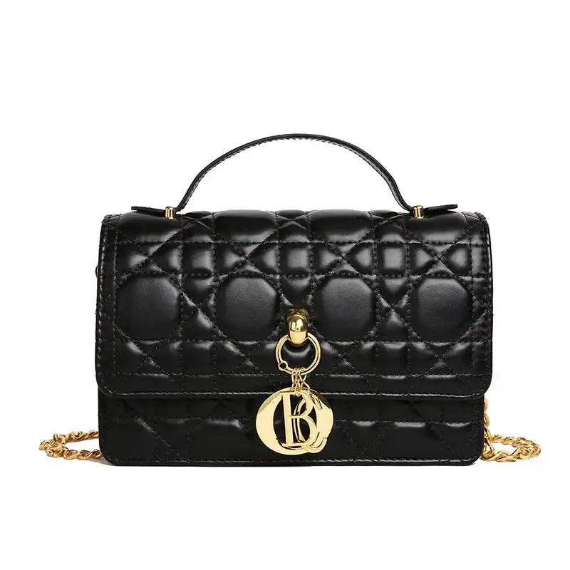 Chic Quilted Black Chain Flap Bag
