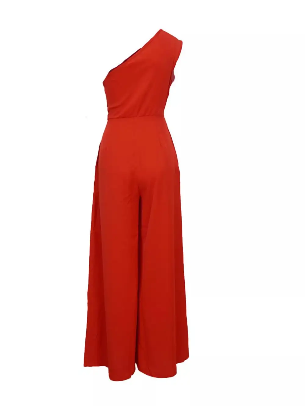 Plus Size One Shoulder Wide Leg Jumpsuit