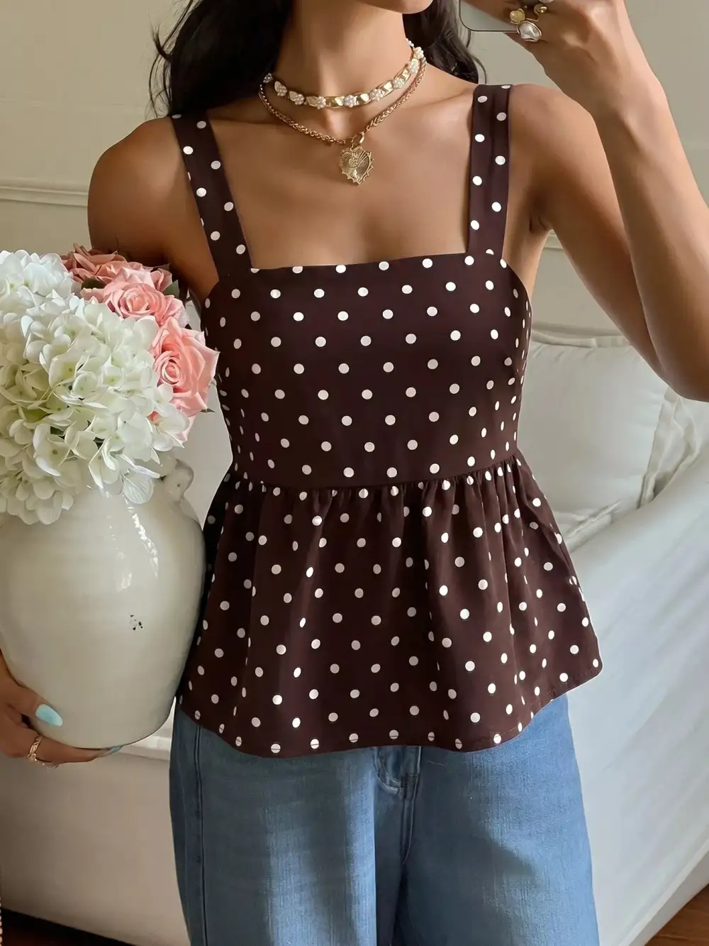 Dot Tie-Back Cami