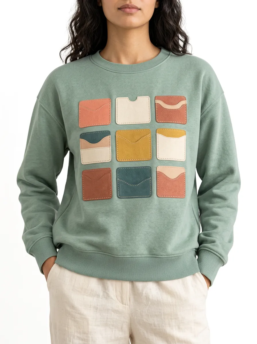 Women's Everyday Hoodie with Geometric Pocket Motif