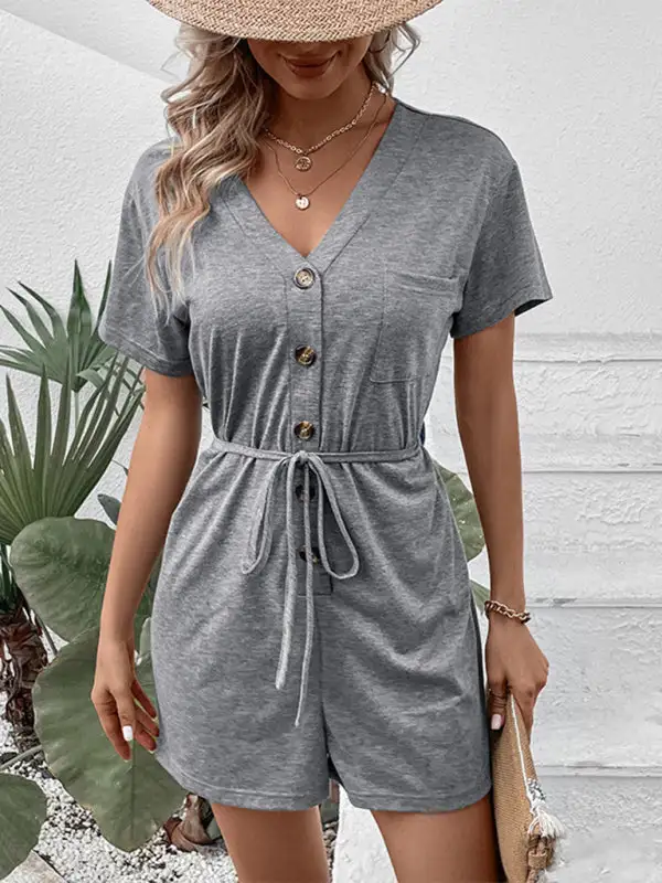 Elegant Clean V Neck Jumpsuit