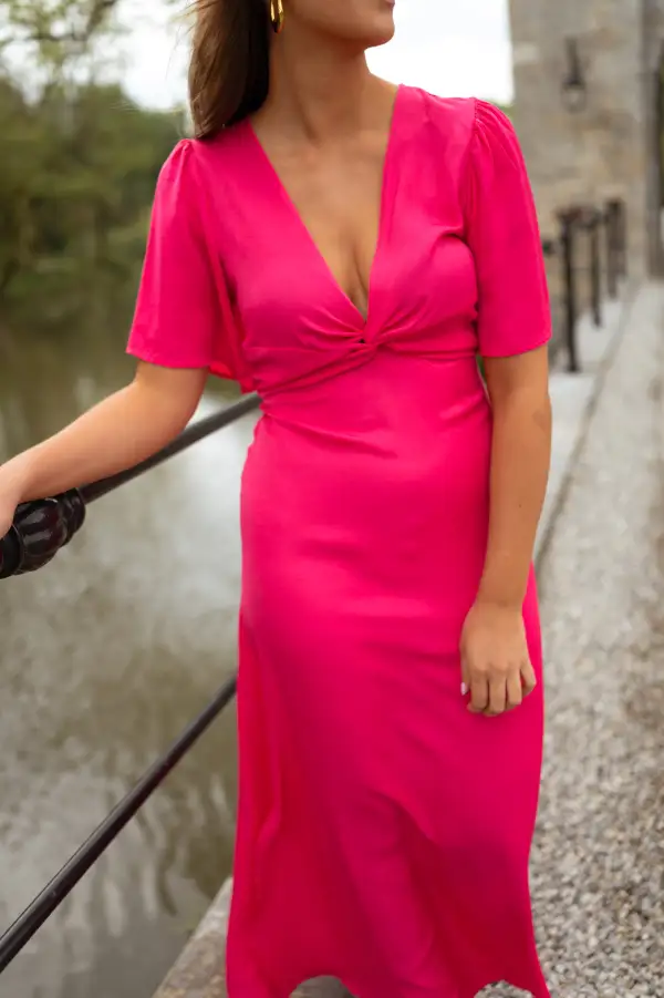 Short Sleeve Flowing Maxi Dress