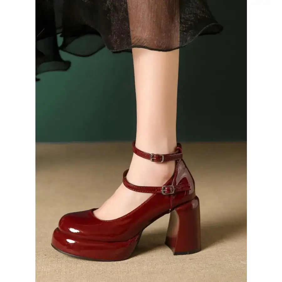 Patent Leather Mary Jane Platform Pumps