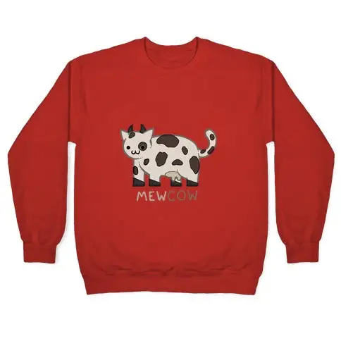 Novelty Cow Crewneck Sweatshirt