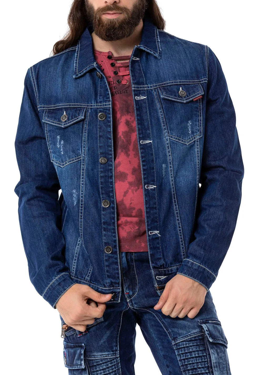 Rugged Denim Trucker Jacket