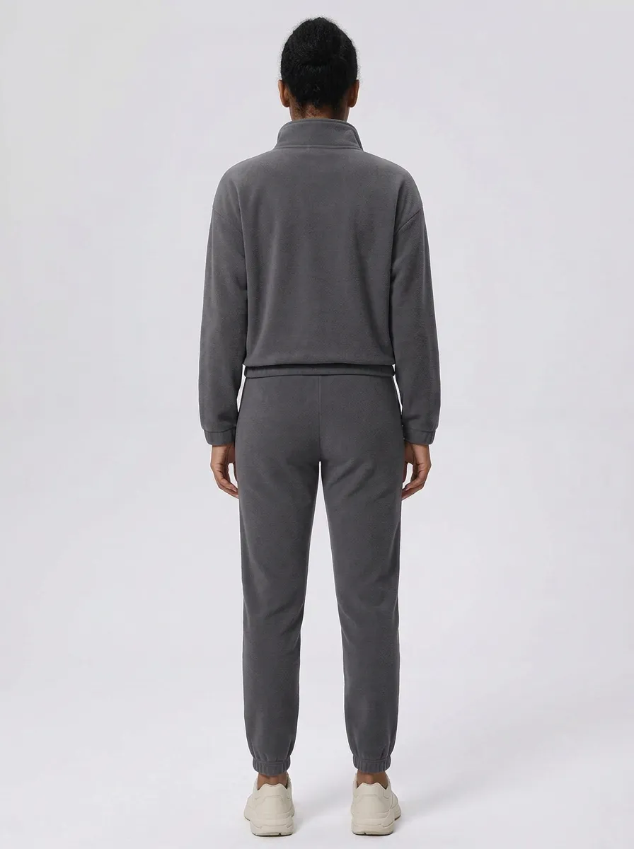 Women's Quarter-Zip Relaxed Warm Jogger Set