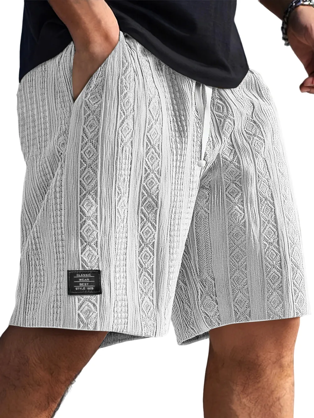 Jacquard Seamed Detail Shorts