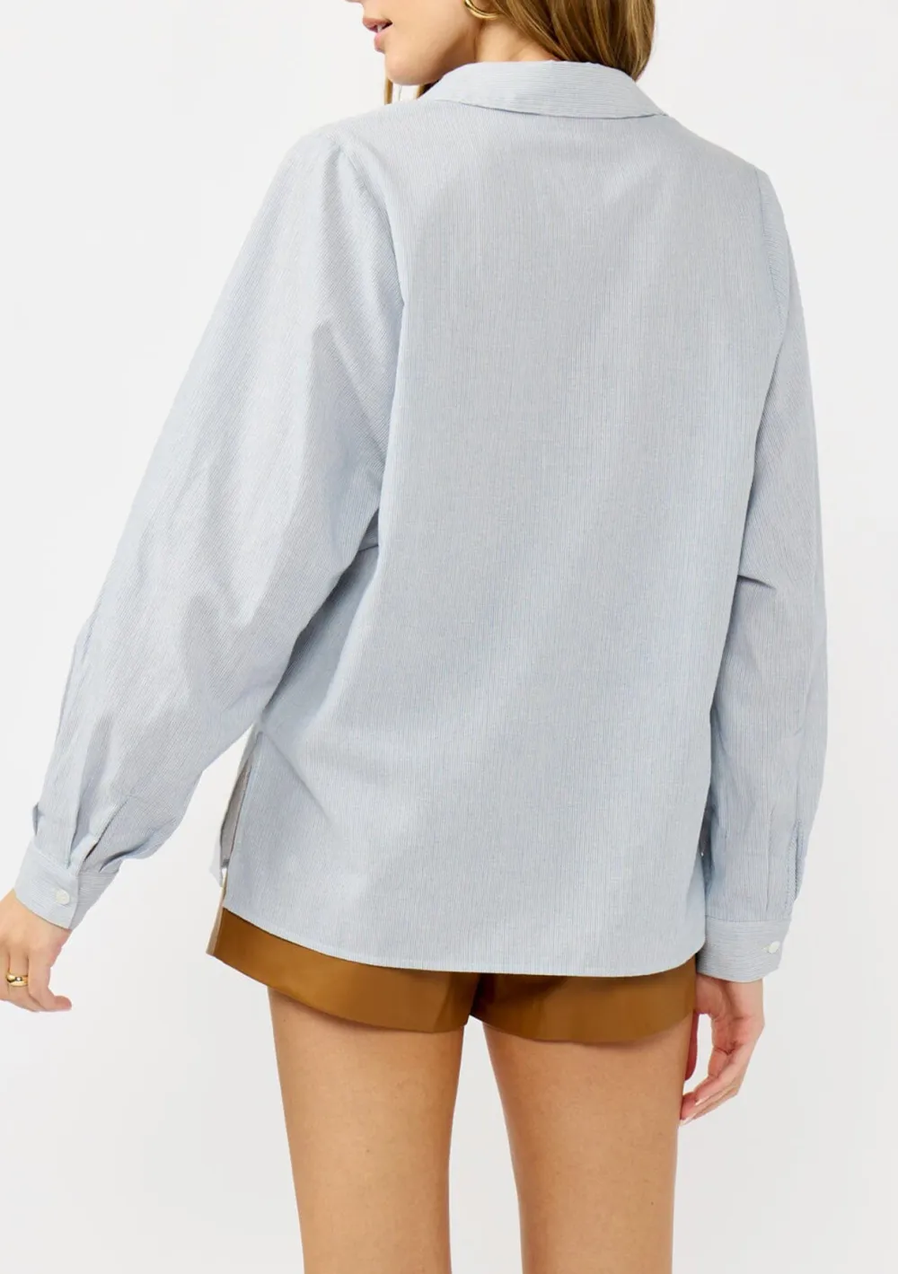 Side Slit Long Sleeve Shirt