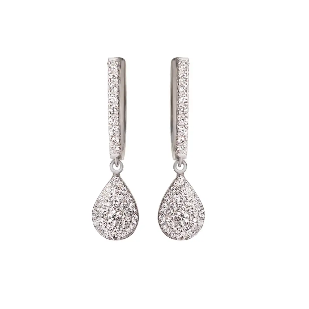 Pear Diamond Drops Dangle Earrings Basic