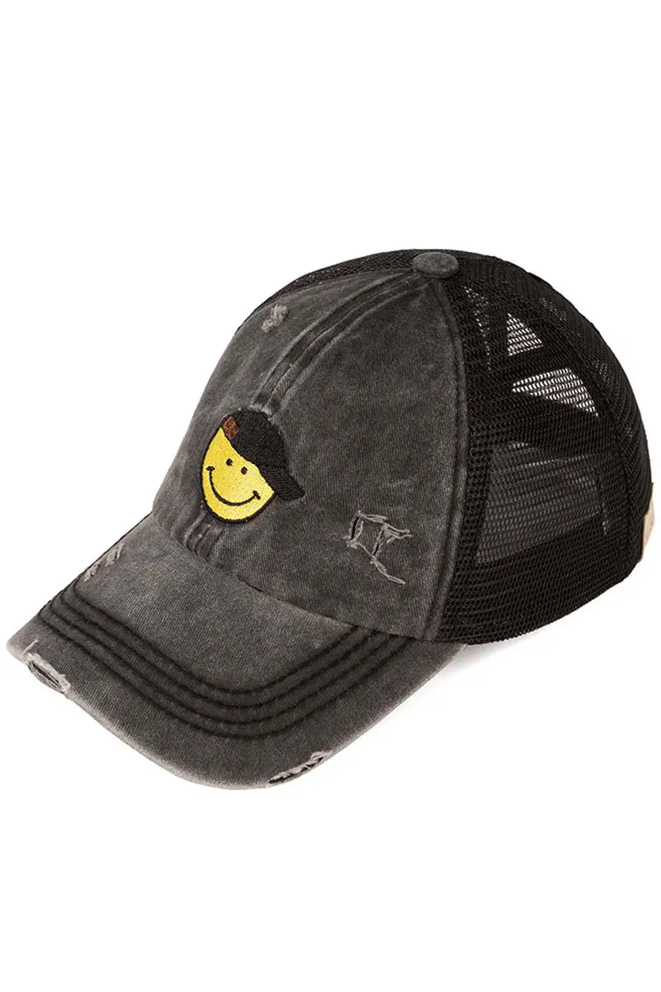Glitter Smiley Cap