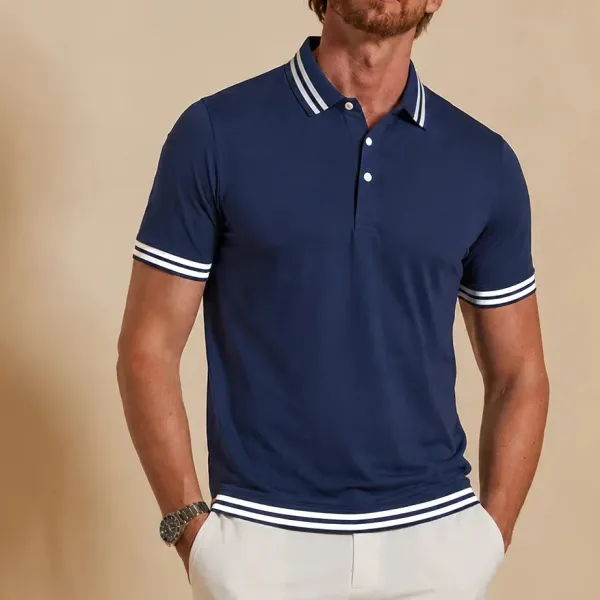Clean Line Easygoing Short Sleeve Button Up Polo Shirt