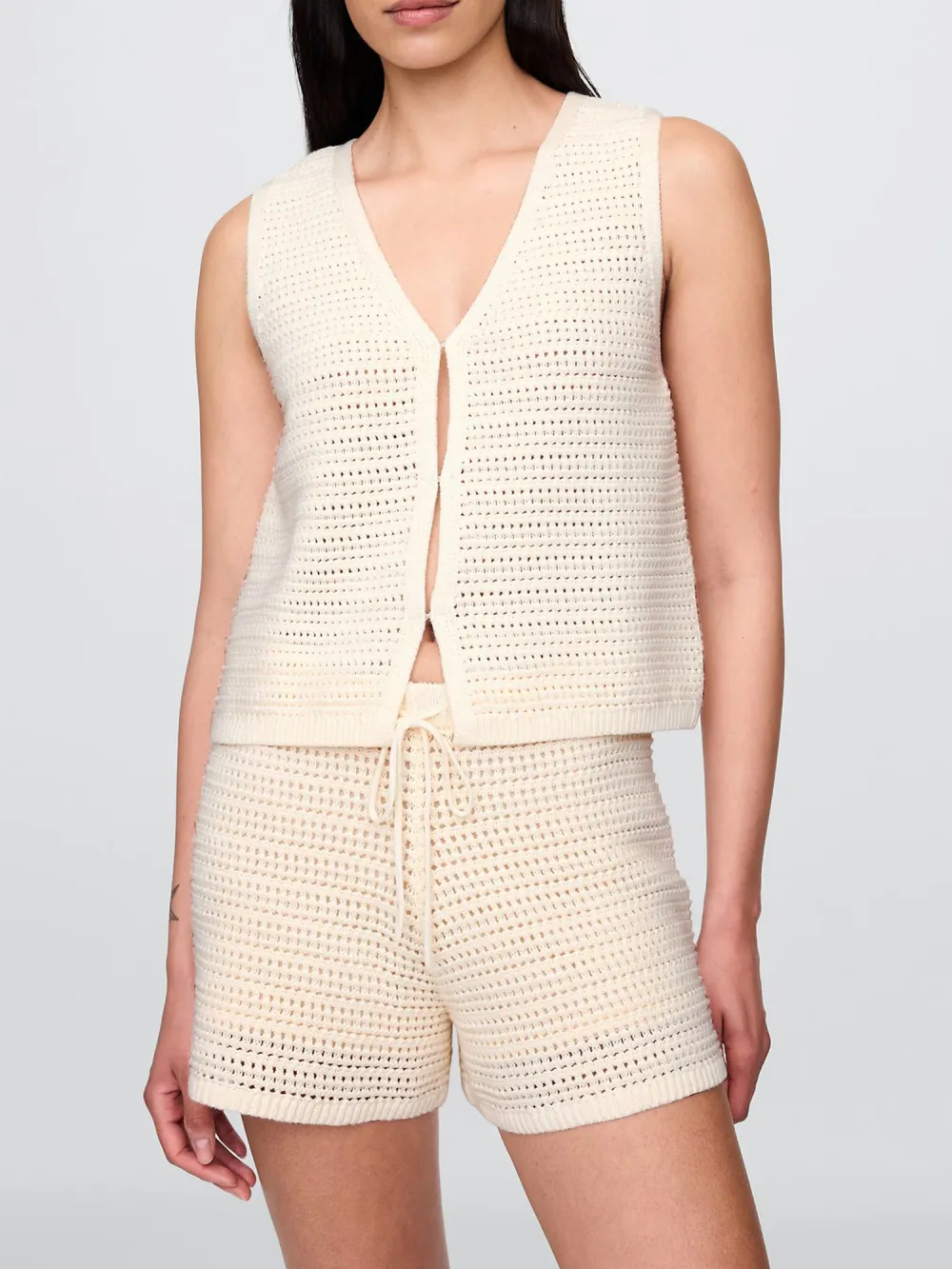Cotton V-Neck Vest