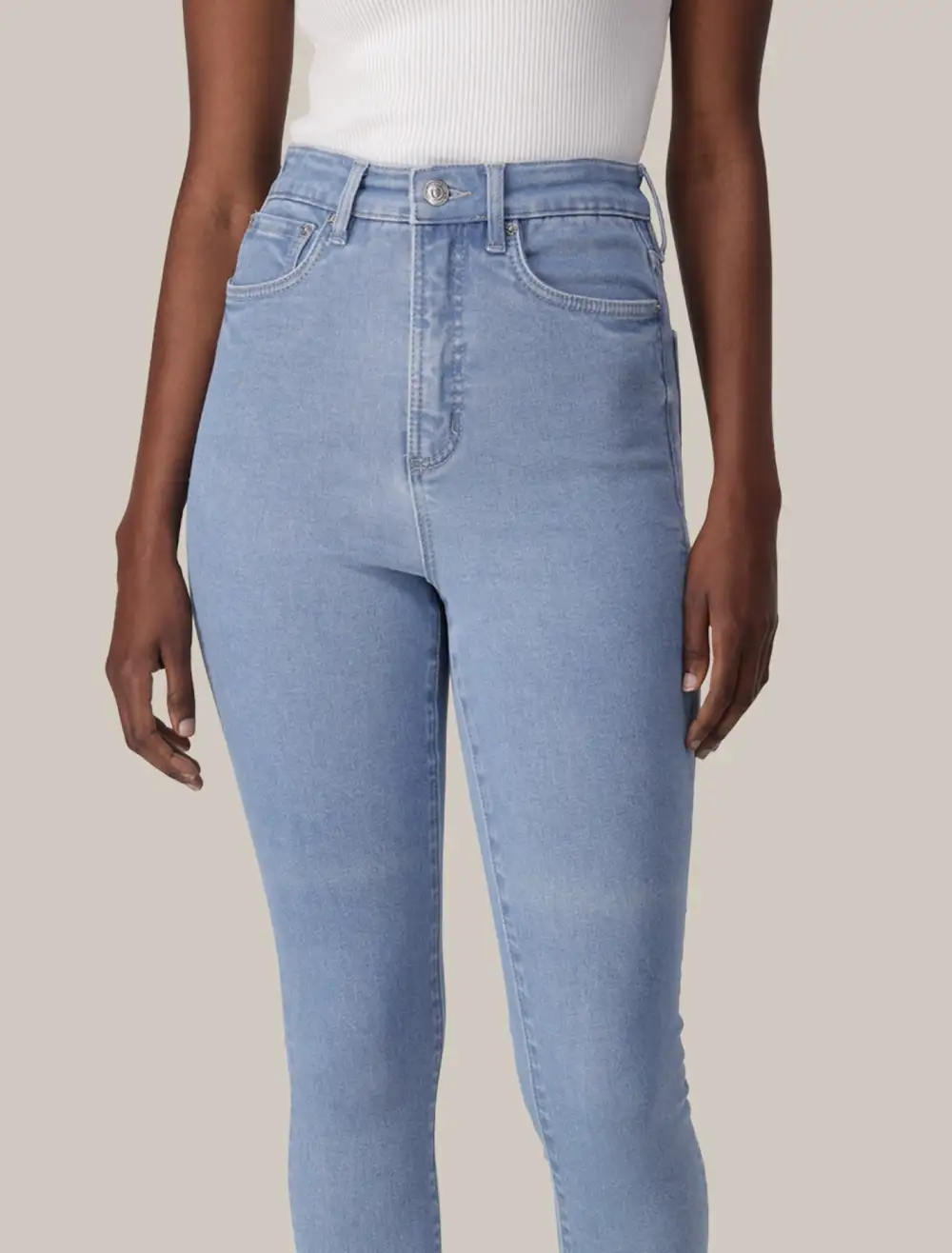 Light Wash High-Rise Skinny Jeans