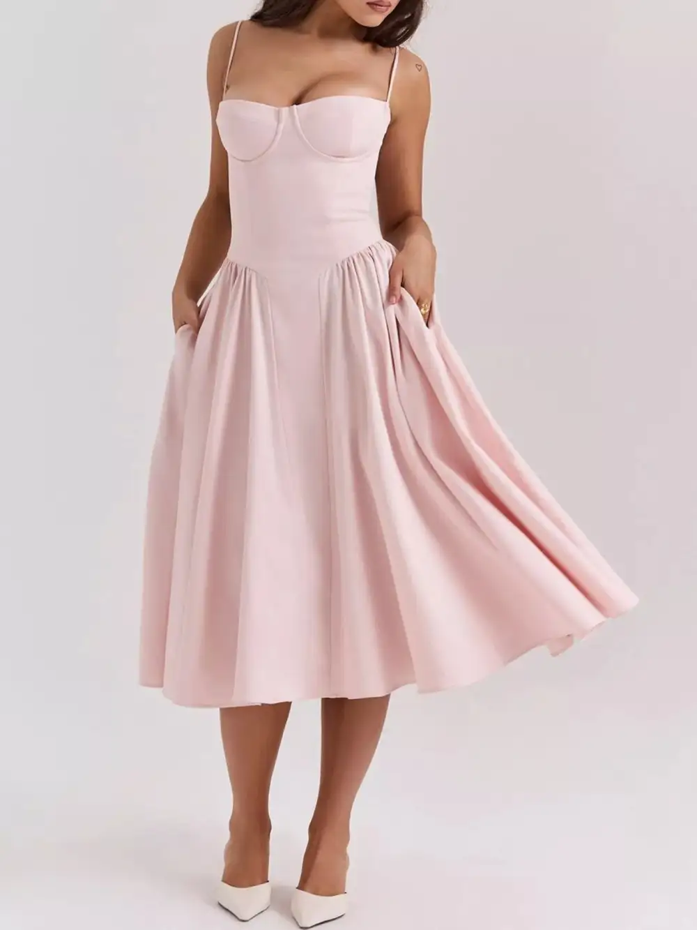 Easy Fit Sleeveless Midi Dress