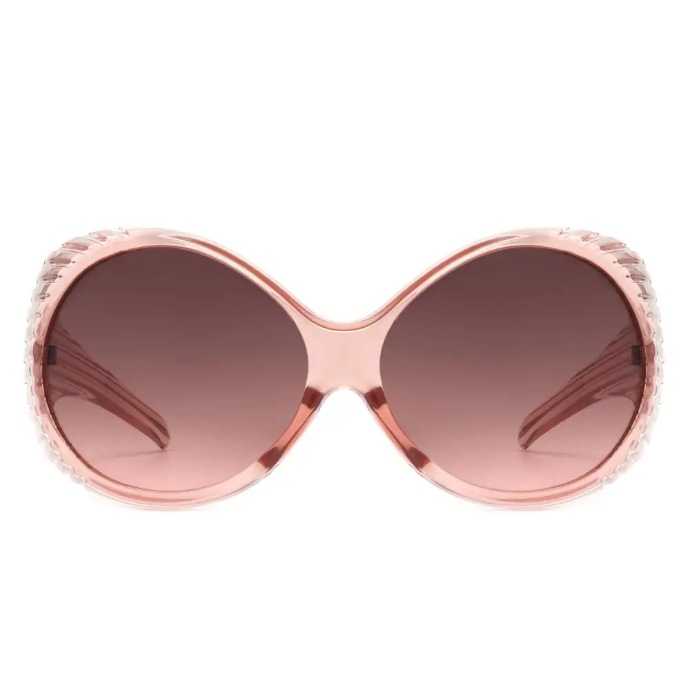 Round Wraparound Frame Sunglasses