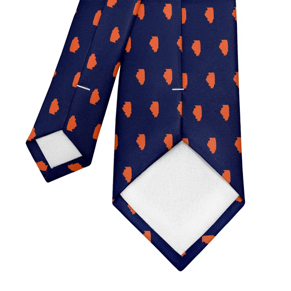 Polished Outline Emblem Pattern Necktie
