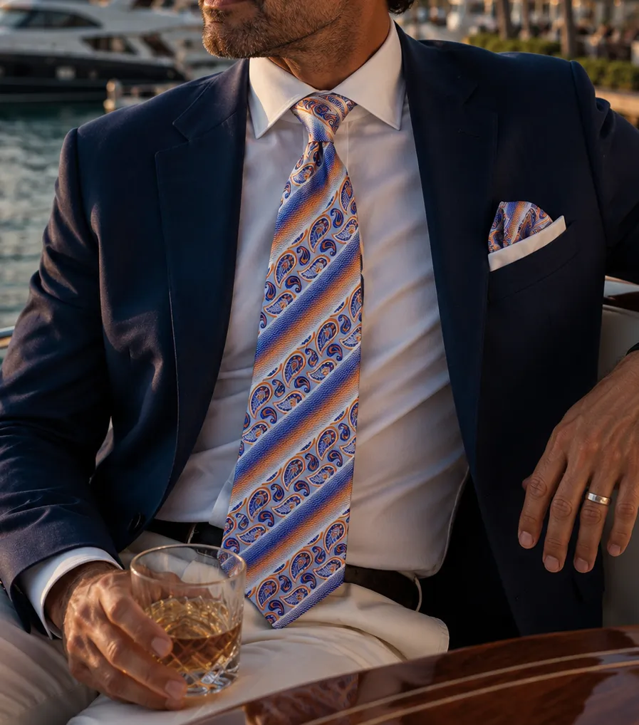 Modern Silk Striped Men's Necktie
