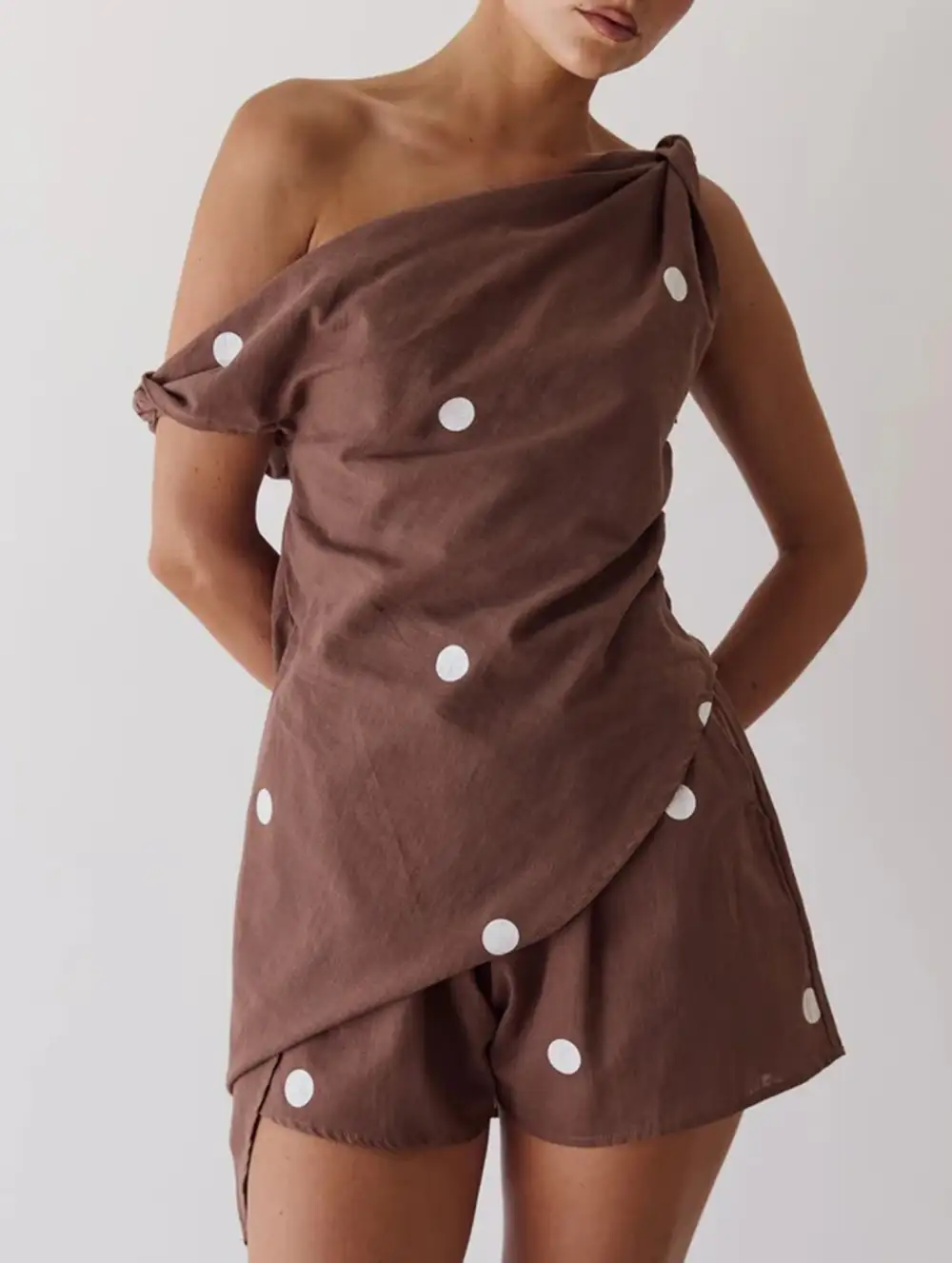 One Shoulder Top Set