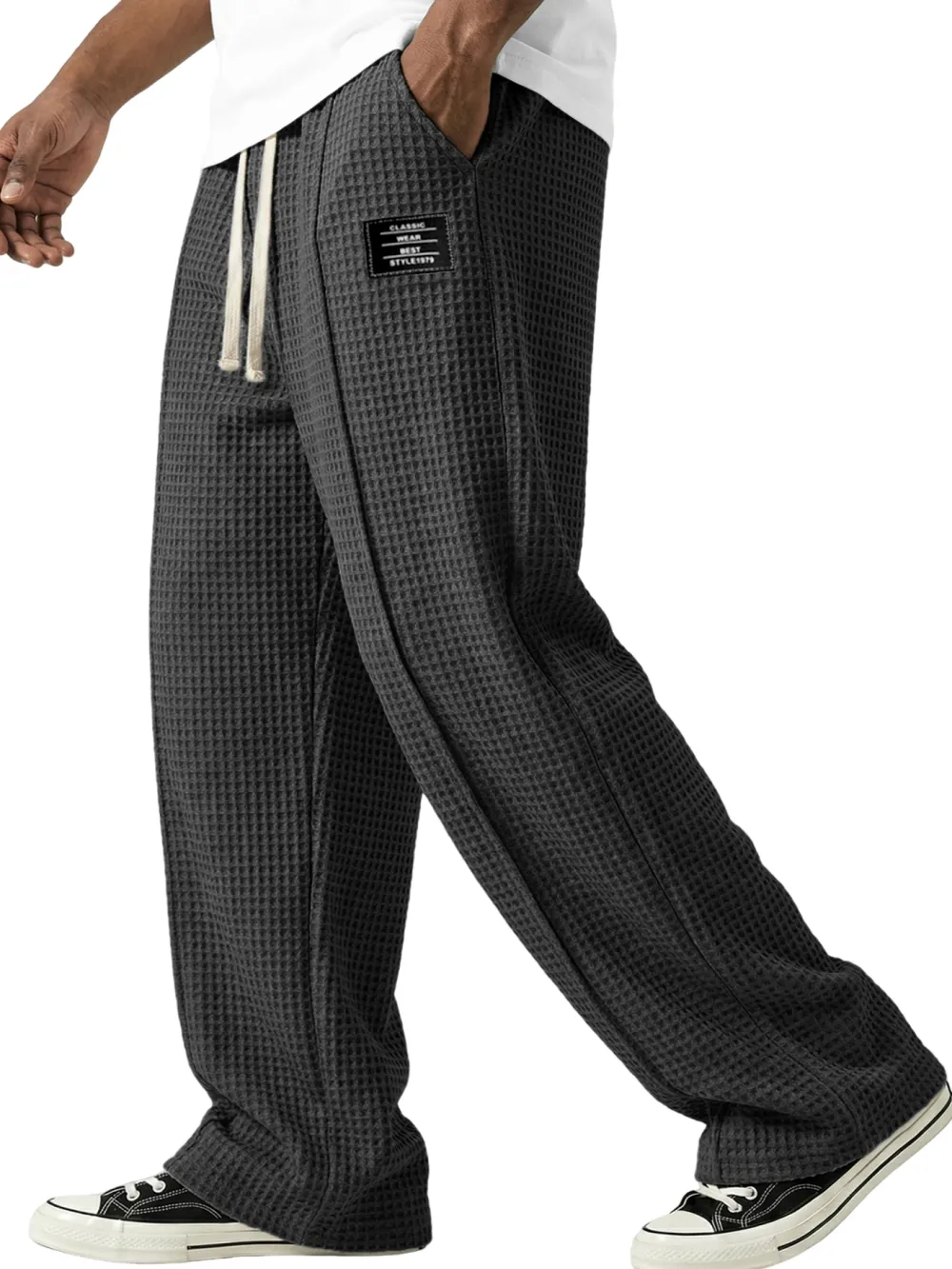 Everyday Textured Knit Seamed Detail Pants